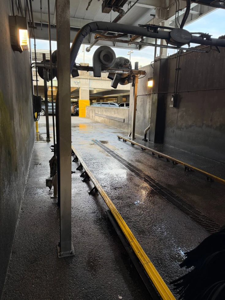 Pressure Washing Left Car Wash Bay After